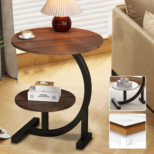 Couchtisch mit ebenen rund - couchtisch,