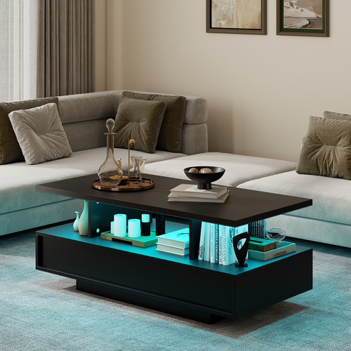 Couchtisch mit led beleuchtung - mit,