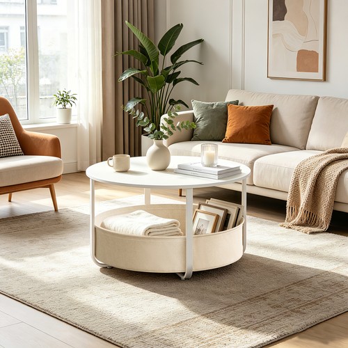 Couchtisch rund beistelltisch - rund,