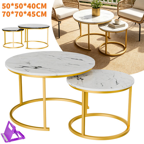 Couchtisch rund 2er set - rund,