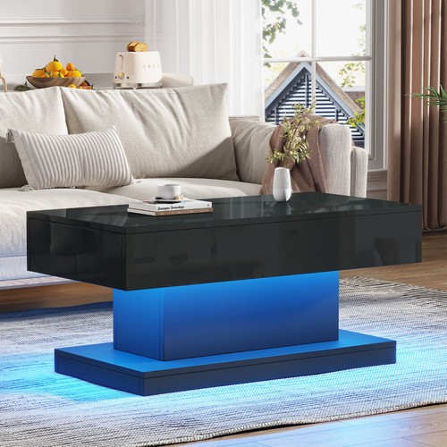 Couchtisch mit led beleuchtung - couchtisch,