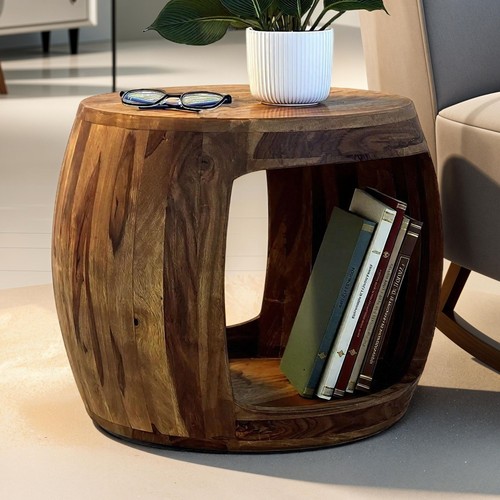 Beistelltisch 50cm sheesham - beistelltisch,