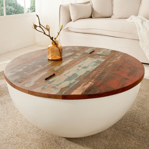 Couchtisch jakarta 70cm weiß - 70cm,