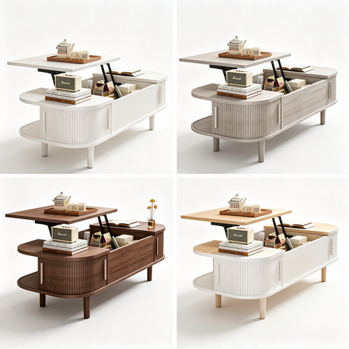 Couchtisch mit hebeplatte holz - couchtisch,