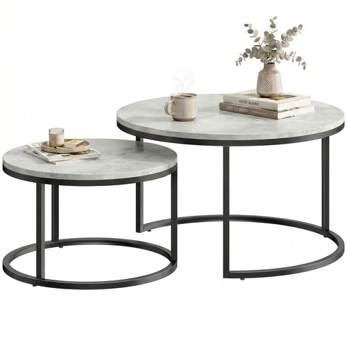 Couchtisch rund 2er set - couchtisch,