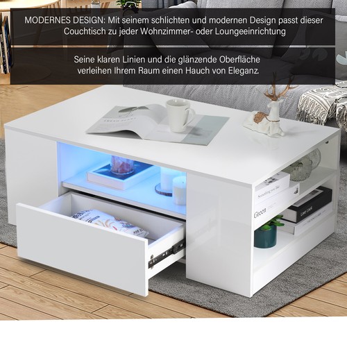 Couchtisch mit schubladen rgb - couchtisch,