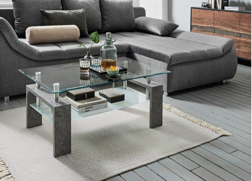 Couchtisch steinoptik glas - couchtisch, steinoptik/glas